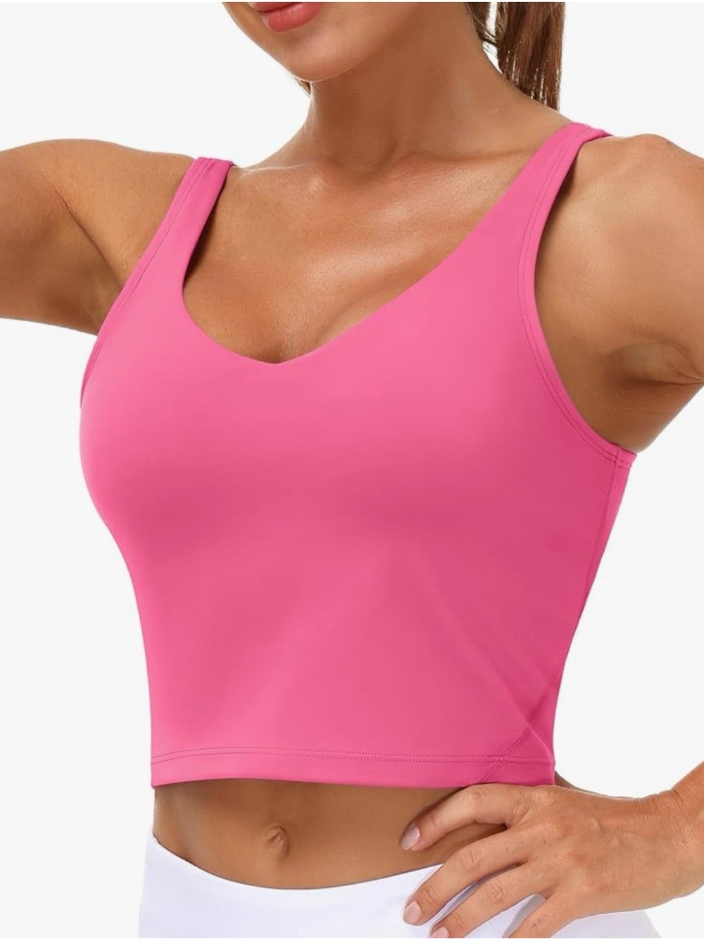 THE GYM PEOPLE Womens' Sports Bra Longline Wirefree Padded with Medium Support